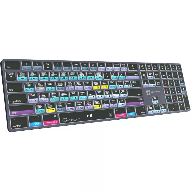 Logickeyboard LKB-RESB-TM-UK Office Bluetooth QWERTY -näppäimistö harmaa titanium