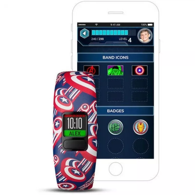 Garmin vivofit jr. 2 Marvel Captain America lasten aktiivisuusranneke