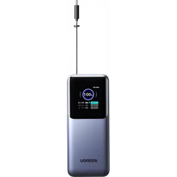 Kannettava varavirtalähde UGREEN 20 000 mAh 165W (55987B) kannettavien tietokoneiden, puhelimien ja tablettien lataamiseen