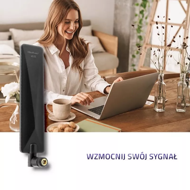Qoltec 57018 4G LTE -antenni omnidirektionaalinen | 7dBi | sisäkäyttöön