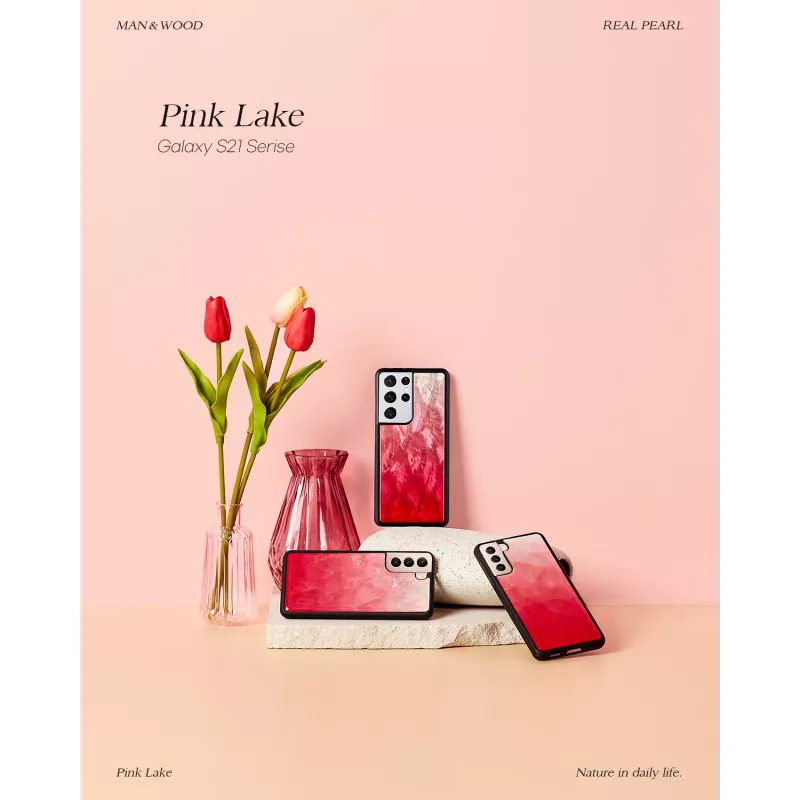 Suojakotelo iKins Samsung Galaxy S21 Ultra — Pink Lake musta