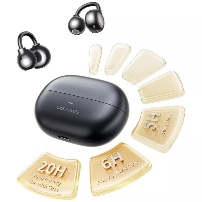 Bluetooth-kuulokkeet R02 Clip-on harmaa
