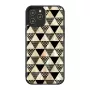 iKins suojakotelo Apple iPhone 12 / 12 Pro — pyramidikuvio, musta