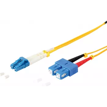 Duplex-kuitupatch-kaapeli ShiverPeaks 77810 LC–SC 9/125µm OS1/OS2 3,0 m