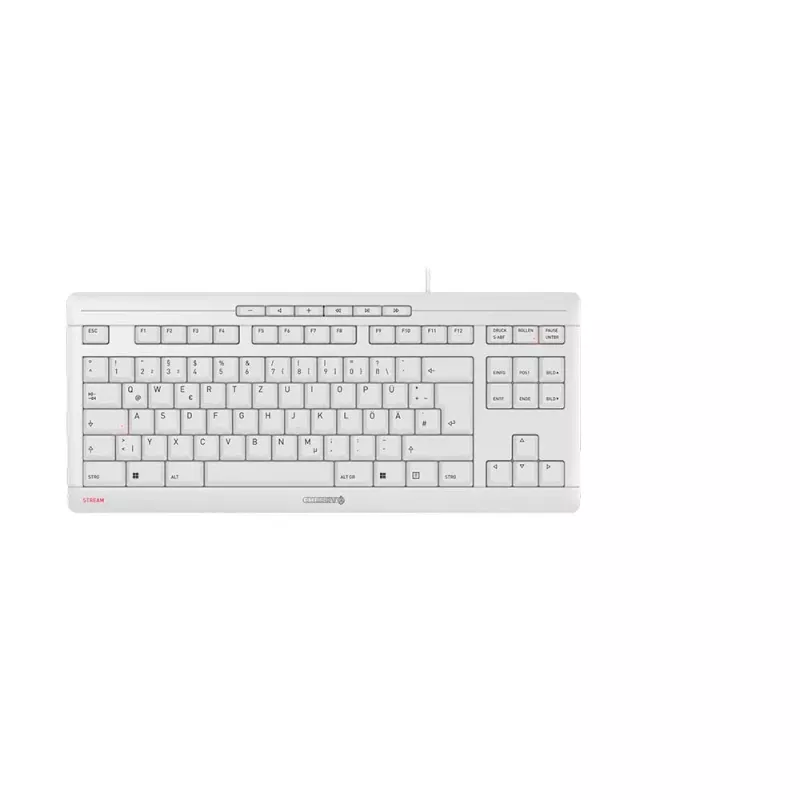 CHERRY STREAM TKL näppäimistö yleiskäyttöön USB QWERTZ saksa valkoinen