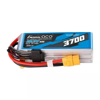 Akku Gens ace GEA376S60X9GT 22,2 V LiPo sisäänrakennettu RC-malleihin, 0,536 kg, musta/sininen/harmaa/valkoinen