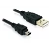 USB-kaapeli DeLOCK 82252 USB 2.0 1,5 m USB A Mini-USB B musta