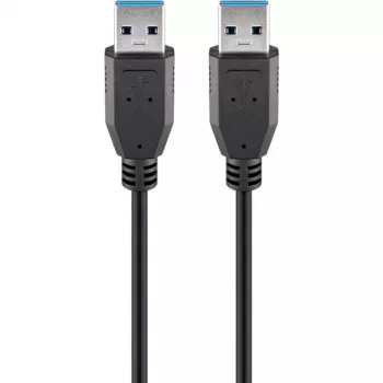 Wentronic Goobay USB 3.0 SuperSpeed -kaapeli, musta, 1,8 m - USB 3.0 -liitin (Type-A) > USB 3.0 -liitin (Type-A) (93928)