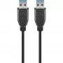 Wentronic Goobay USB 3.0 SuperSpeed -kaapeli, musta, 1,8 m - USB 3.0 -liitin (Type-A) > USB 3.0 -liitin (Type-A) (93928)
