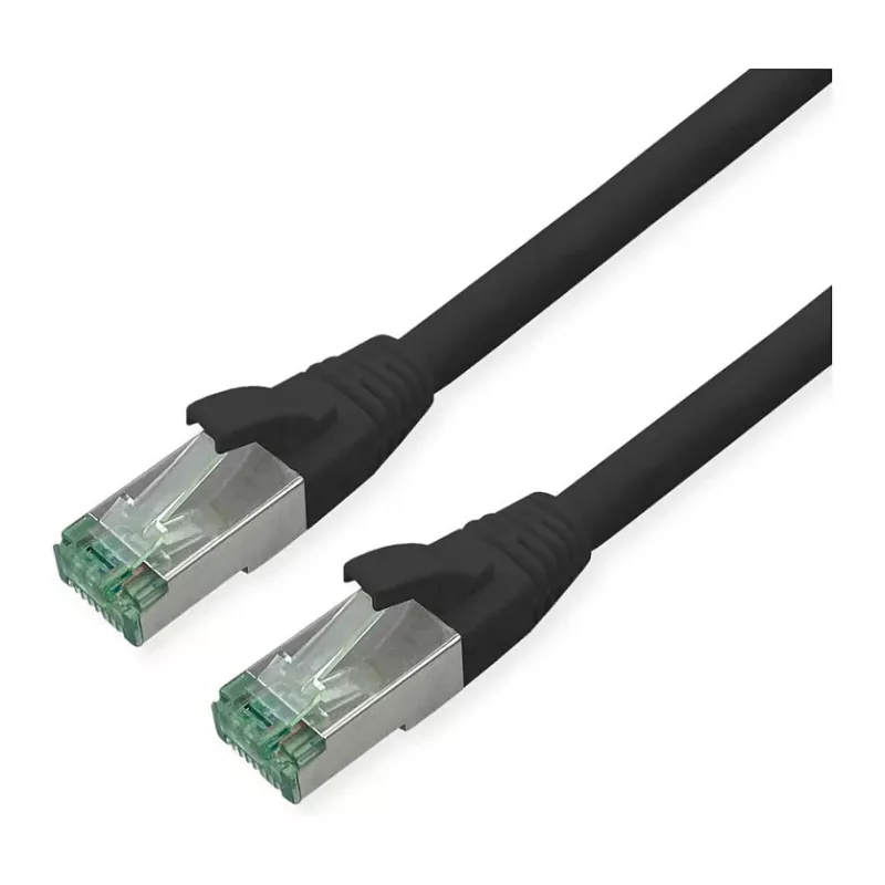 ROLINE RM -verkkokaapeli Cat.6A S/FTP (PiMF), musta, 2 m