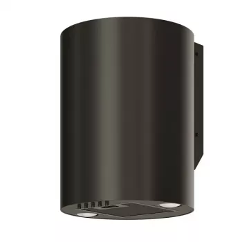 MAAN Elba Mini WPB 431 -liesituuletin, musta teräs, 120–300 m³/h, äänitaso 55–61 dB, korkeus 400 mm, elektroninen ohjaus näytöllä ja kaukosäätimellä