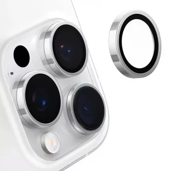 Torras Lensguard kameran suojalasi iPhone 16 Pro -puhelimeen (harmaa)