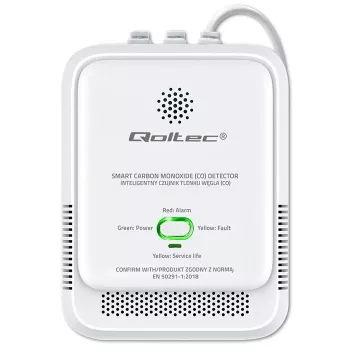 CO-hälytin QOLTEC 52576 – häkäanturi, 85 dB hälytys