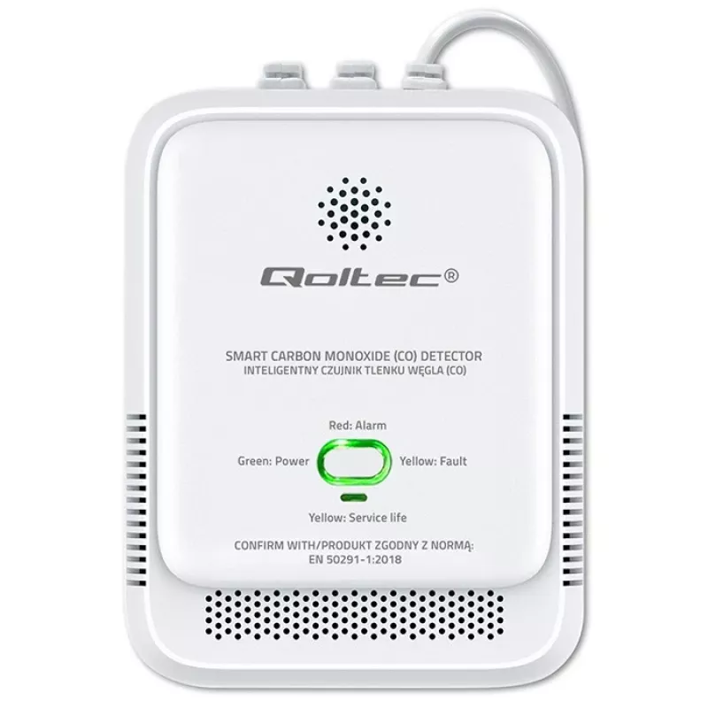 CO-hälytin QOLTEC 52576 – häkäanturi, 85 dB hälytys