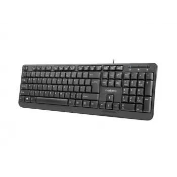 NATEC NÄPPÄIMISTÖ TROUT SLIM USB, US-LAYOUT, MUSTA
