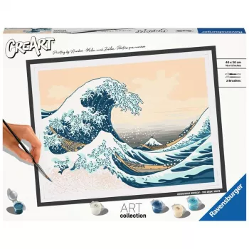 Maalaussarja Ravensburger CreArt ART Collection Die große Welle Hokusai 23690 — maalaa numeroilla -taidesarja