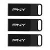 PNY Elite 128 GB USB-C 3.2 Gen 1 muistitikku, 3 kpl:n pakkaus (Retail)