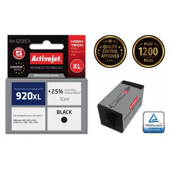 Activejet AH-920BCX muste (korvaa HP 920XL CD975AE; Premium; 50 ml; musta)