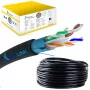 Verkkokaapeli Extralink Twisted Pair CAT6 FTP (F/UTP) V2 ulkokäyttöön 305 m musta
