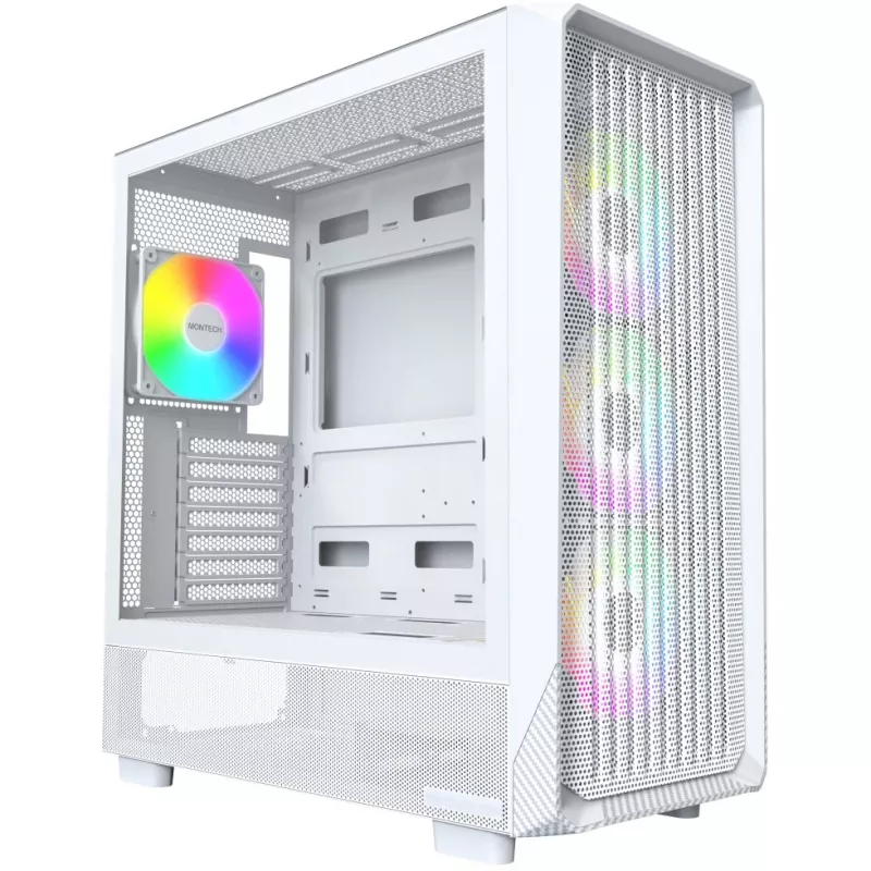 PC-kotelo Montech X5 Midi Tower valkoinen ATX 3x 140 mm tuuletin