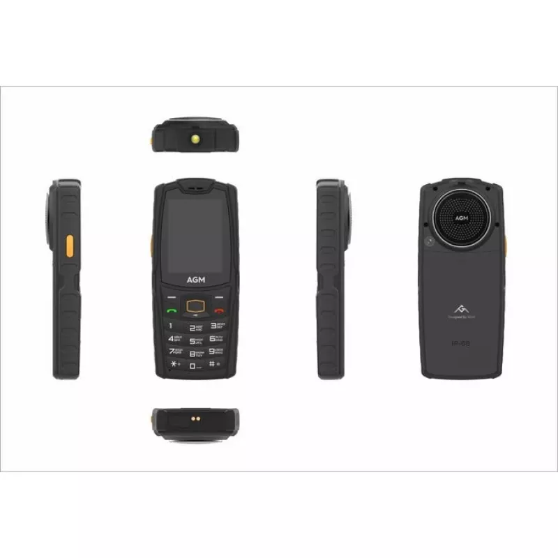 AGM M6 4G kestävä ulkokäyttöön tarkoitettu peruspuhelin (tankomalli), IP68/IP69K, MIL-STD-810H, ilman verkkolaitetta