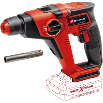 Einhell TE-HD 18/12 Li - Solo. Istukkatyyppi: SDS Plus, tuotteen väri: musta, punainen. Poraushalkaisija betoniin (max): 1,2 cm, joutokäyntinopeus