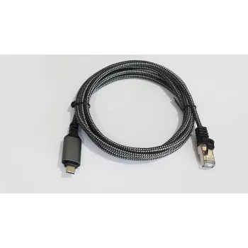 Verkkokaapeli AKTBXKS6USBC30B RJ-45 USB-C-kaapeli Cat.6 3 m musta