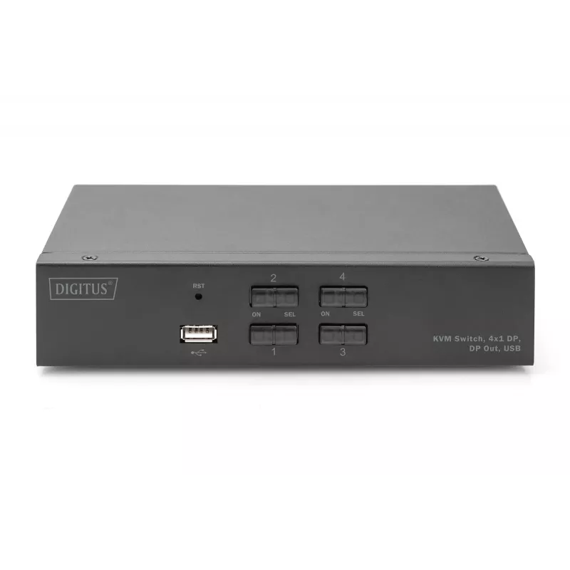 KVM-kytkin Digitus DS-12891 4x1 DP USB 4K Ultra HD
