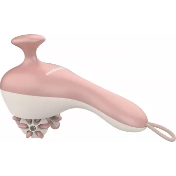 Käsirullamassager Medisana AC 950 — langaton Li‑Ion, 2 tehotasoa, ergonomiset kahvat, 381 g, ruusukulta/valkoinen