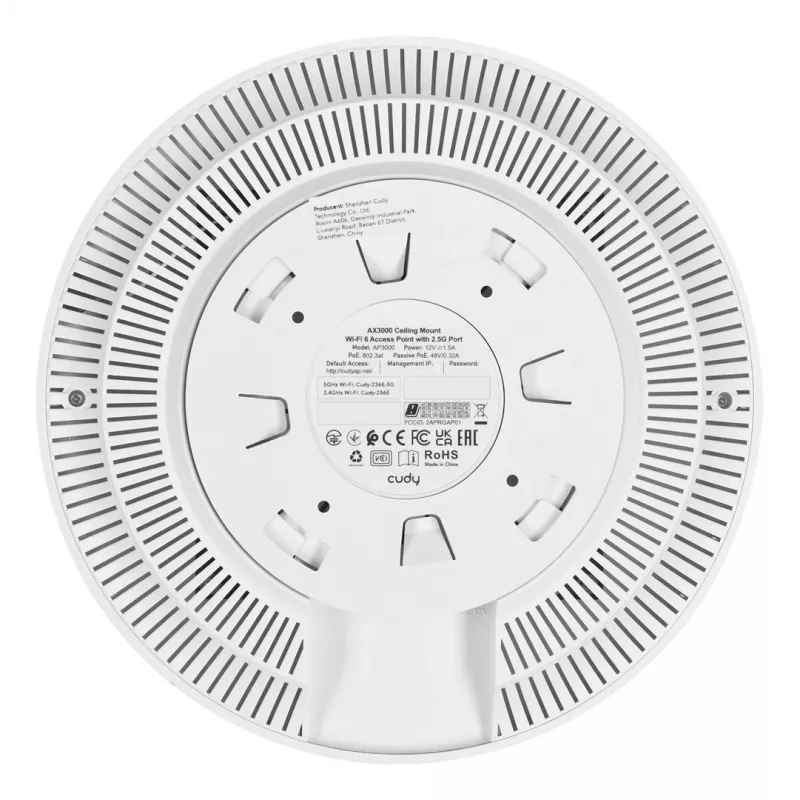 Cudy AP3000 langaton tukiasema 2976 Mbit/s valkoinen Power over Ethernet (PoE)