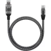 Techly ICOC U3A-RJ45-010 USB-A–Gigabit Ethernet -sovitinkaapeli, 1 m, musta/hopea