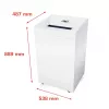 Asiakirjasilppuri HSM Pure 630 partikkelileikkaus 31 cm 700 W valkoinen