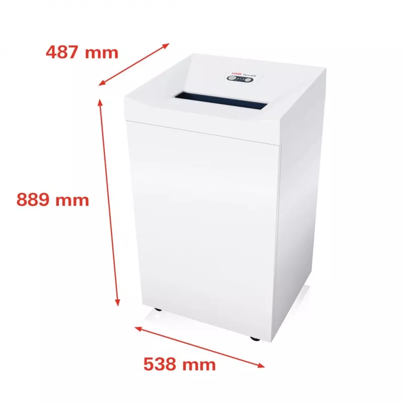 Asiakirjasilppuri HSM Pure 630 partikkelileikkaus 31 cm 700 W valkoinen