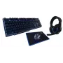 Näppäimistö ja hiiri sisältäen Rebeltec SHERMAN pelit USB QZERTY englanti musta