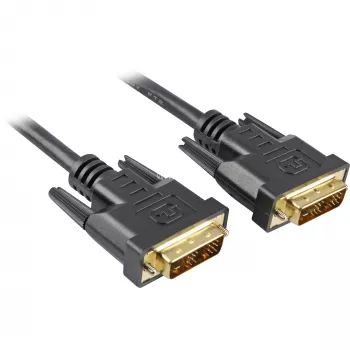 DVI-kaapeli Sharkoon 3 m DVI-D - DVI-D (18+1) musta