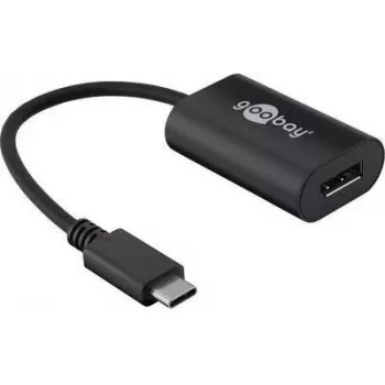 Goobay 38530 kaapeli-liitinsovitin USB-C DisplayPort musta (38530)