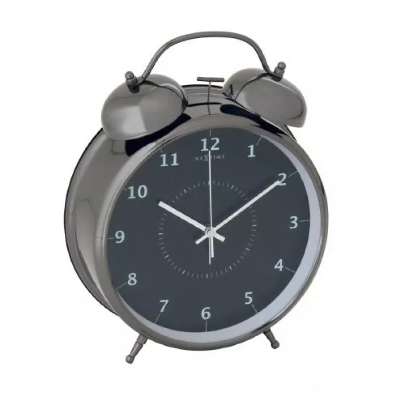 NeXtime kello 5113zw Wake Up -herätyskello, 23x30, musta/turkoosi