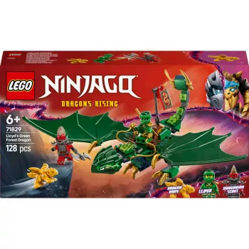 Rakennuslelu LEGO NINJAGO 71829 Lloyds Green Forest Dragon, 128 osaa, 2 minifiguuria, yli 6-vuotiaille