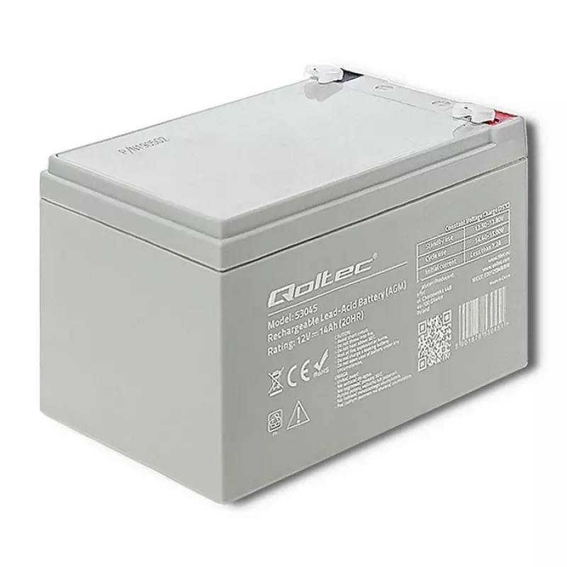 Qoltec 53045 AGM-akku 12V 14Ah