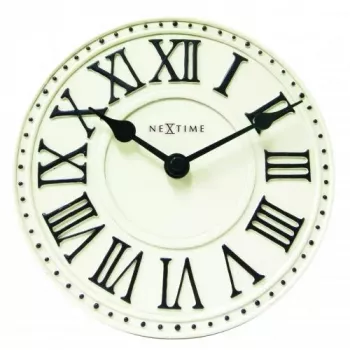 NeXtime kello 5187wi London pöytäkello, Ø16 cm, seinäkello, valkoinen/musta+B32