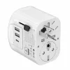 Matka-adapteri GEMBIRD TPA-EU2A1C15-01-W – 15W, Type-E-pistoke, 2× USB-A + 1× USB-C, 100–250V