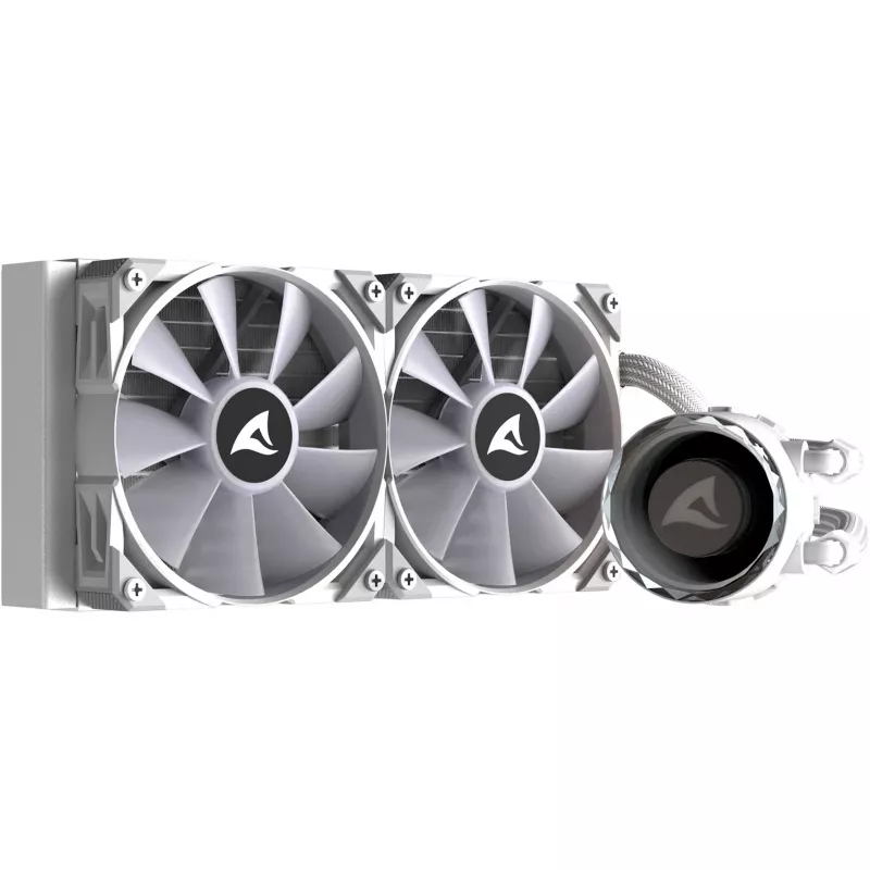 S80 RGB White AIO 240mm -nestemäinen jäähdytys, valkoinen