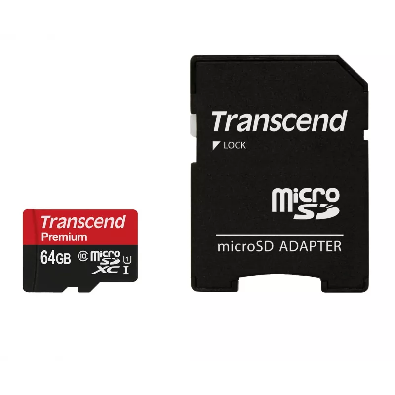 Flash-muisti Transcend 64 GB MicroSDXC UHS-I TS64GUSDU1