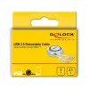 Rullattava kaapeli DeLOCK USB 2.0 2 in 1 Type-A Micro-B ja USB-C™