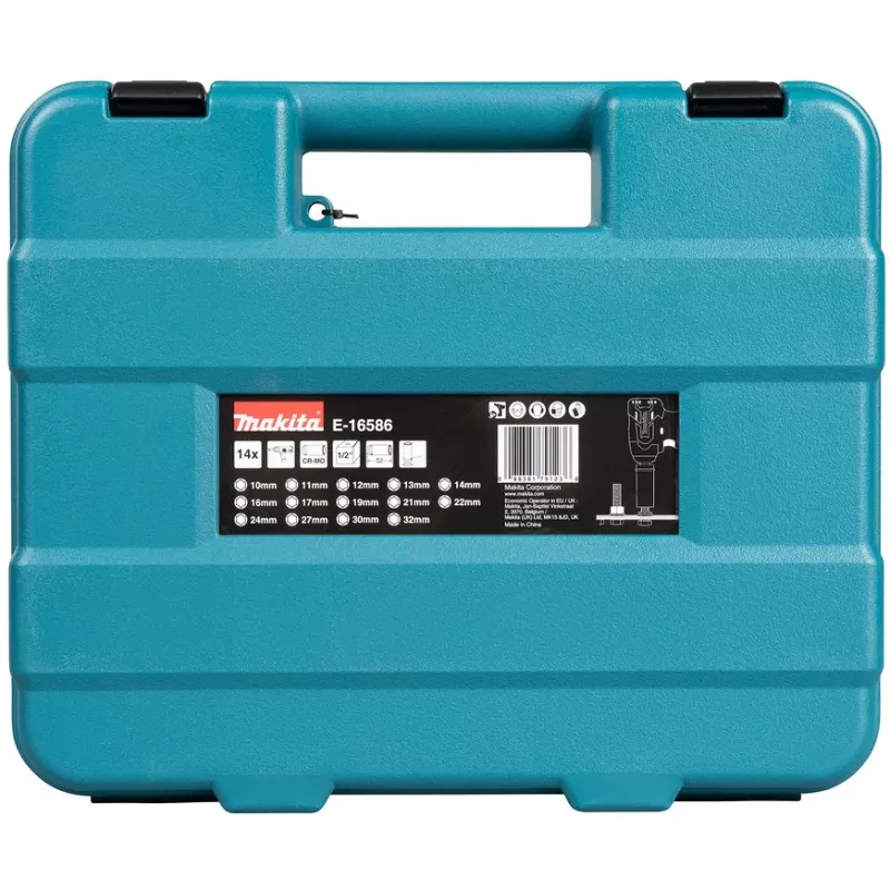 Makita E-16586 iskeväruuvinväännin hylsyavainsarja musta, vihreä