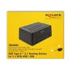 DeLOCK - kiintolevytelakka paikat: 2 - SATA 6Gb/s - 6 Gbit/s - USB 3,1 (Gen 2) - musta (63957)