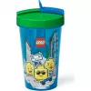 Room Copenhagen LEGO juomamuki pillillä Iconic Boy vaaleansininen (sininen/vihreä, 500 ml)
