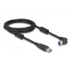 DeLOCK USB-kaapeli Type-A-pistoke - Type-B-pistoke 90° vasen kulma 2 m