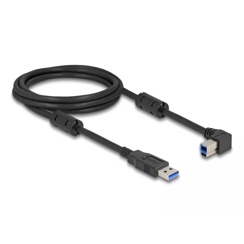 DeLOCK USB-kaapeli Type-A-pistoke - Type-B-pistoke 90° vasen kulma 2 m