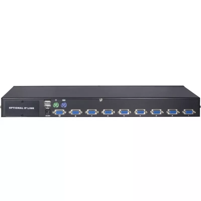 Inter-Tech KVM AS-9108DU rack-asennus musta näppäimistö/video/hiiri (KVM) -kytkin (88887233)
